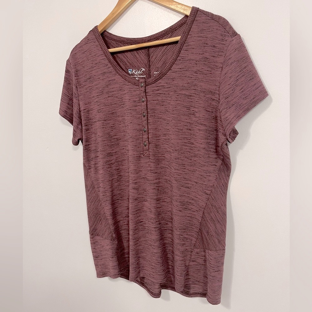 Kuhl Womens Svenna Short Sleeve Shirt Lunar Dust XL - Picture 6 of 14